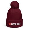 Cappello invernale logo Suzuki con risvolto e Pompon ricamato 4x4 offroad